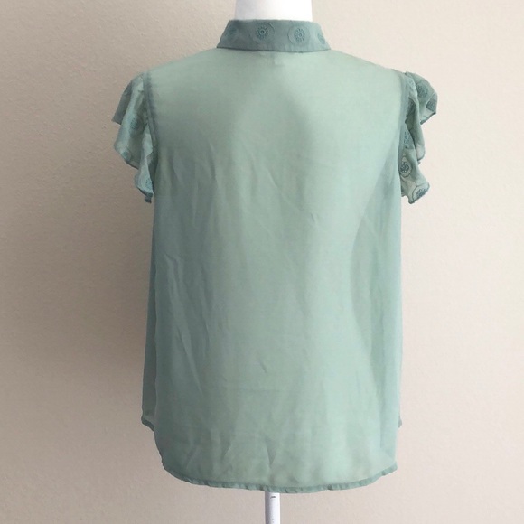 DOWNEAST collar sheer blouse - Picture 3 of 8